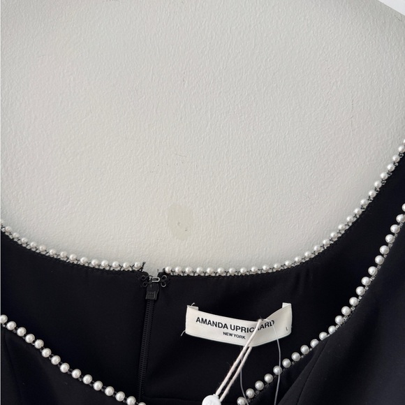 AMANDA UPRICHARD NWT Basilia Faux Pearl Mini Dress L - Picture 7 of 9